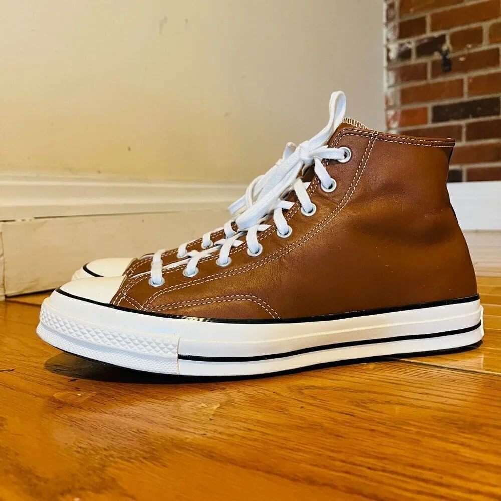 Converse Chuck Taylor All Star Cruise Leather High-Top Shoes Cognac Brown 12
